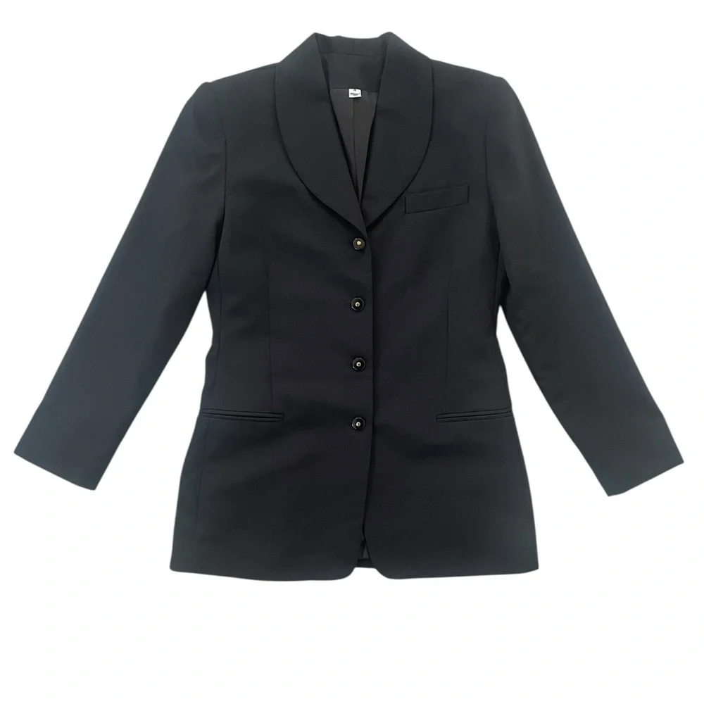 CHANEL black wool